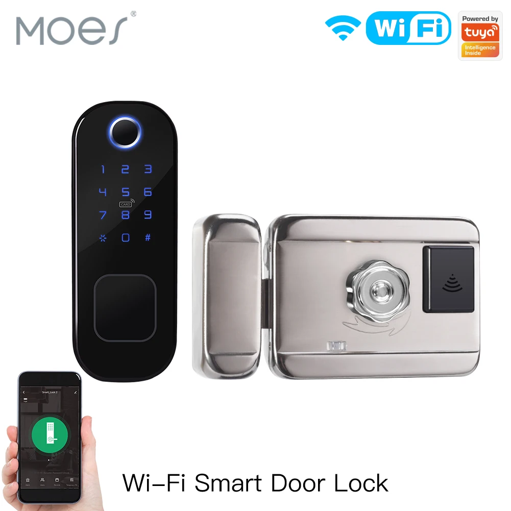 Smart Home Hotel - MOES pengunci pintu pintar Tuya WiFi,