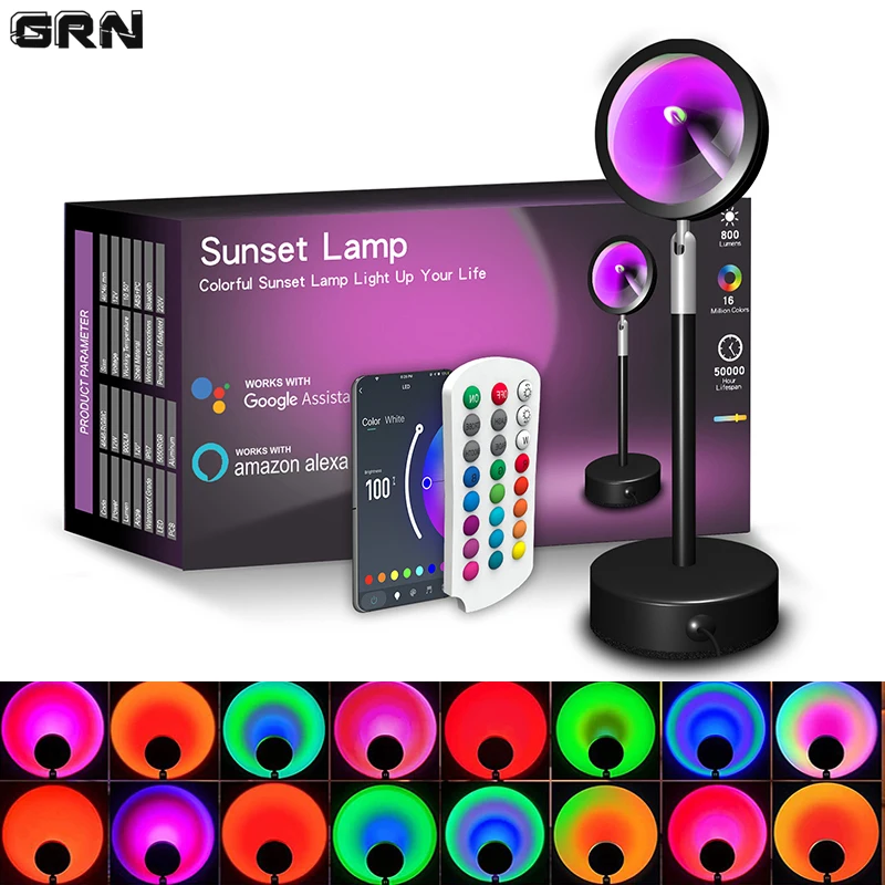 Smart Home Integration - Lampu matahari terbenam LED pintar, kontrol