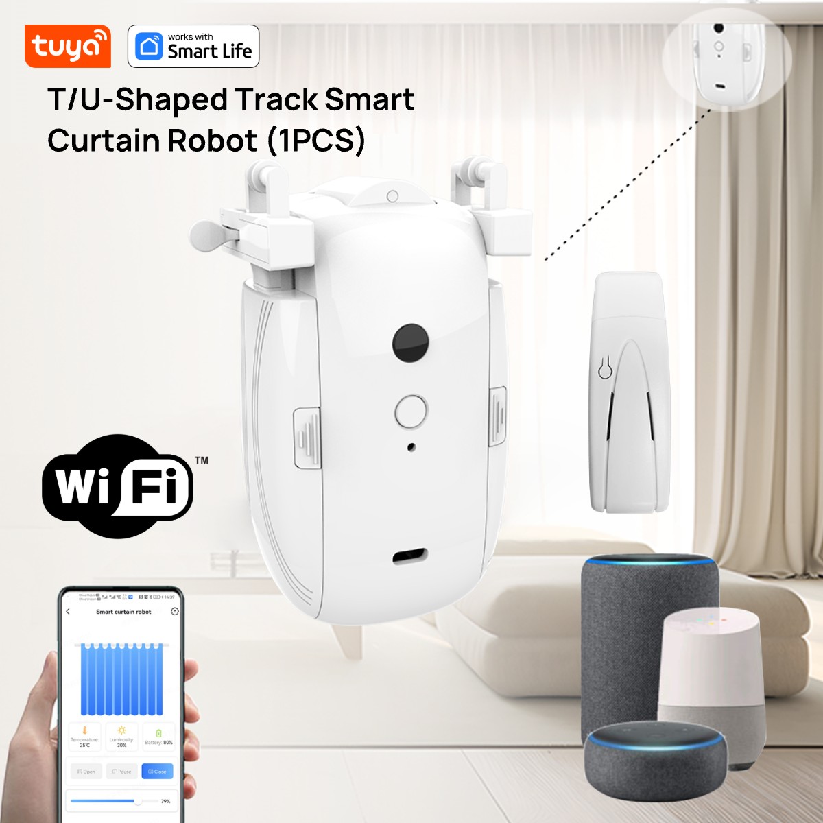 Smart Home Wifi Hub - Robot tirai WiFi cerdas Tuya (1