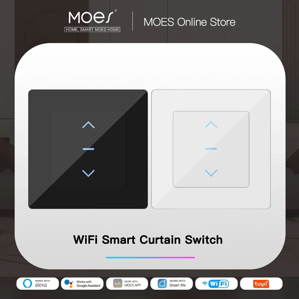 Smart Home Blinds - MOES Touch Design WiFi Smart Curtain