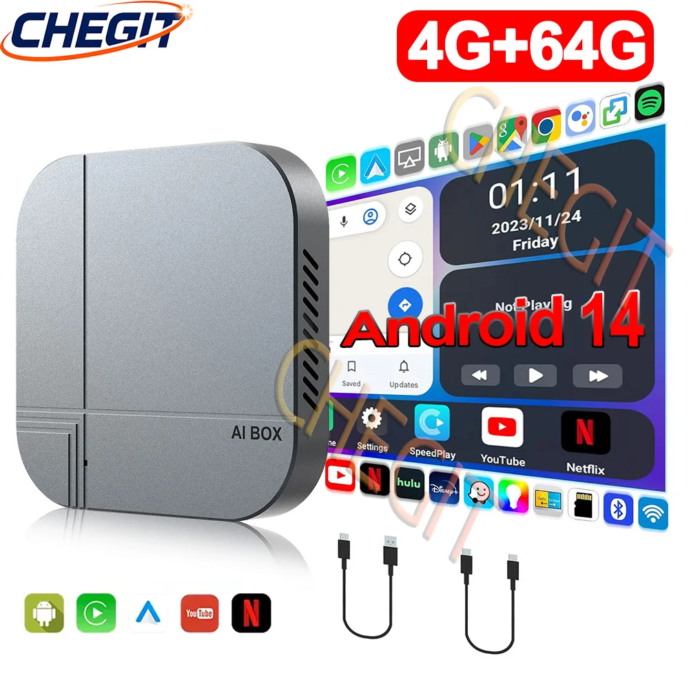 Smart Home Tv - Android14 Smart AI Box 4G+64G/2G+16G Wireless