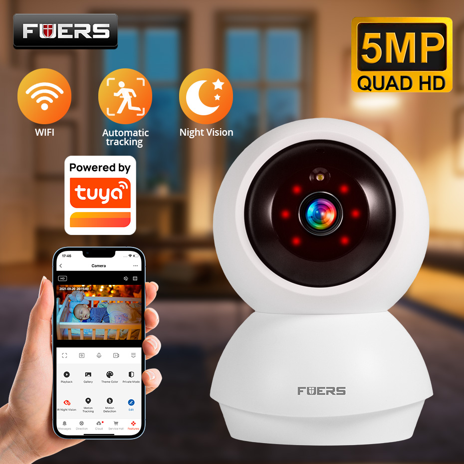Smart Home Windows App - Kamera WiFi Fuers 5MP untuk Rumah,