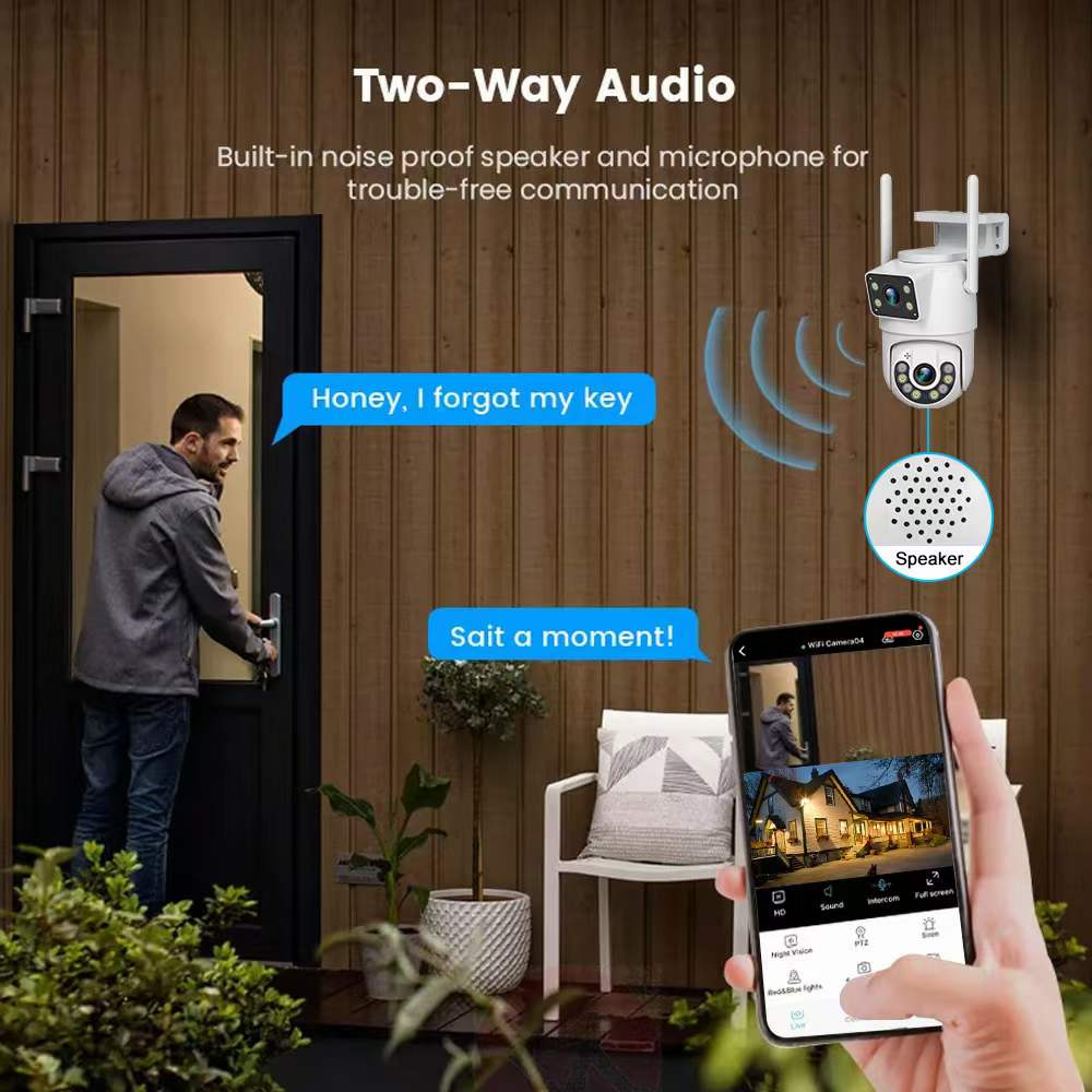 Smart Home Windows App - Kamera Dome IP PTZ Nirkabel Lensa