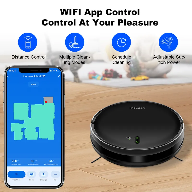 Vacuum Cleaner Smart Home - untuk LIECTROUX L200 Robot Vacuum Cleaner