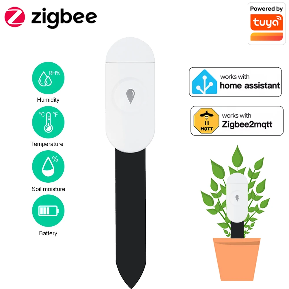 Smart Home Energy Monitor - Tuya Zigbee Detektor Kelembapan Suhu Kelembaban