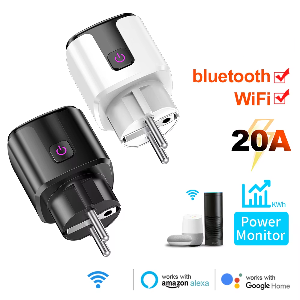 Smart Home Energy Monitor - Soket WiFi+Bluetooth Smart 20A EU Plug