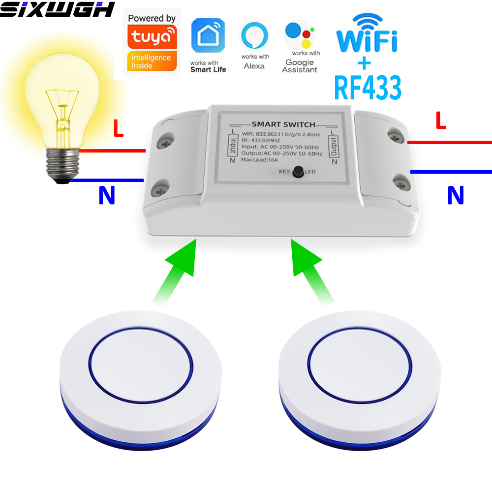 Smart Home Web - 16A WiFi Tuya Smart Switch Sakelar