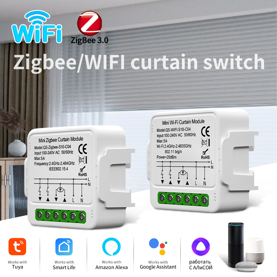 Smart Home Blinds - Tuya Smart ZigBee/WiFi Modul Sakelar Tirai