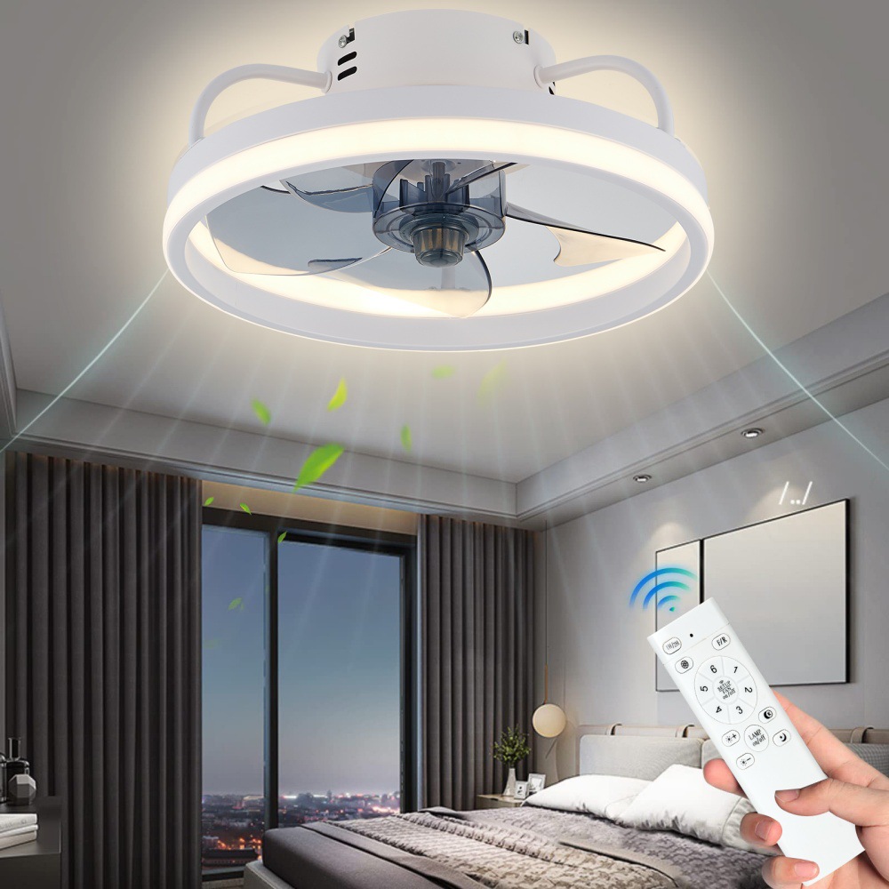 Smart Ceiling Fan - Lampu Kipas LED Modern dengan Remote