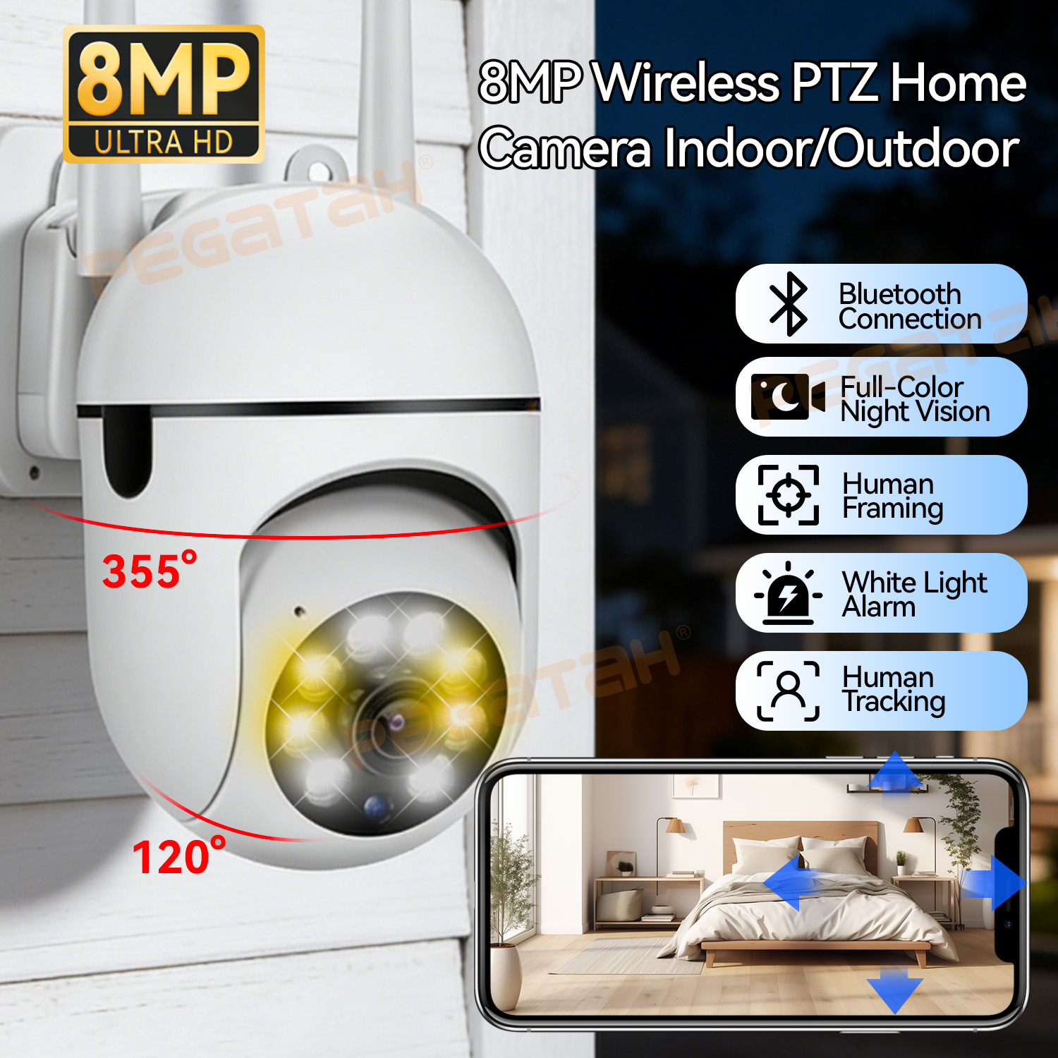 Smart Home Windows App - Kamera CCTV IP Wifi 8MP 2.4G