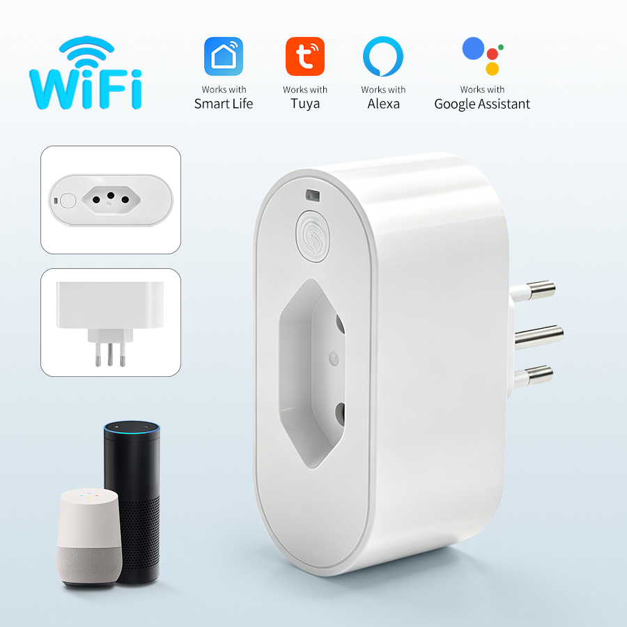 Smart Home Energy Monitor - Soket Steker Pintar WiFi Tuya dengan