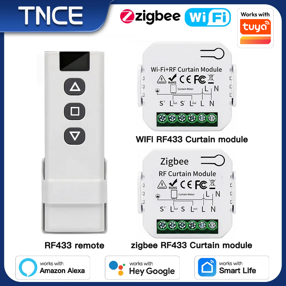 Smart Home Blinds - TNCE Tuya modul saklar tirai, wifi