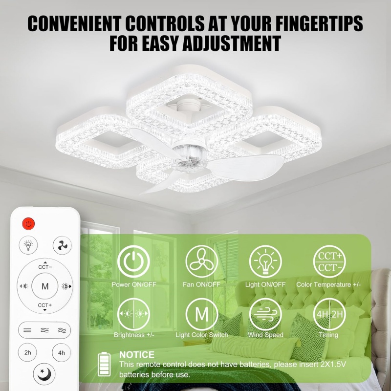 Lampu Kipas Langit-langit LED  - Smart Ceiling Fan ulasan dan harga