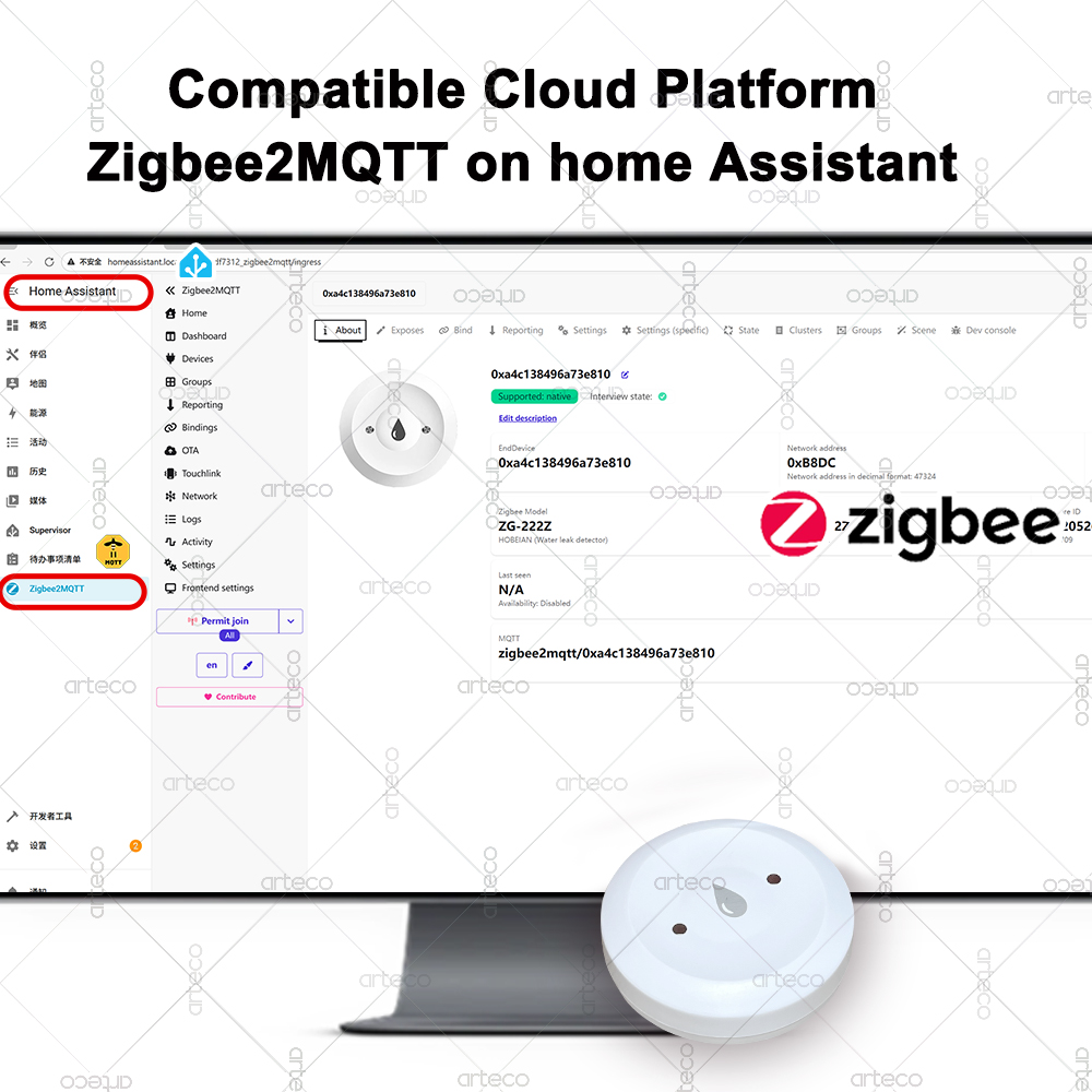 Sensor Air Zigbee Cerdas Detek - Smart Home Gateway ulasan dan harga