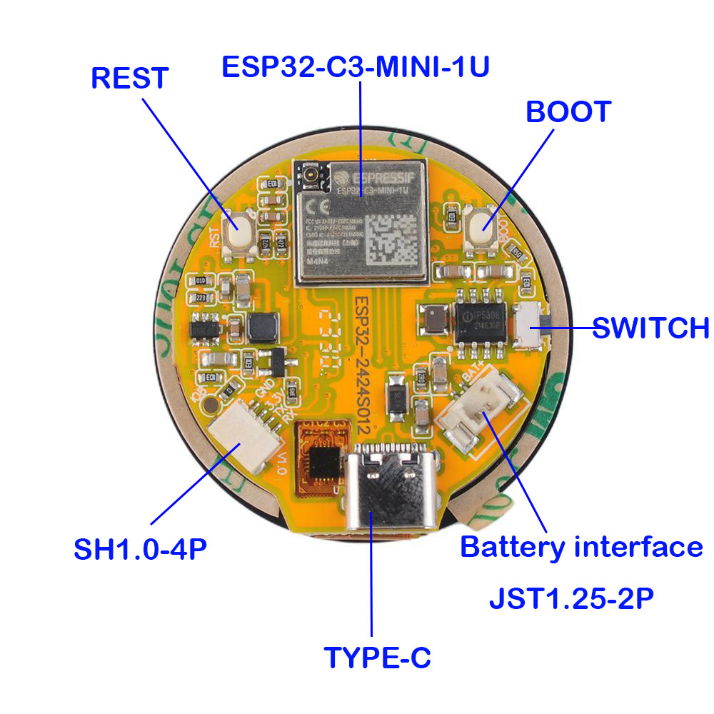 Layar ESP32 1.28 inci ESP32-C3 - Smart Home Web ulasan dan harga