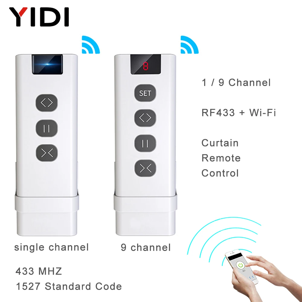 9 /1 Saluran RF433 Remote Cont - Smart Home Blinds ulasan dan harga