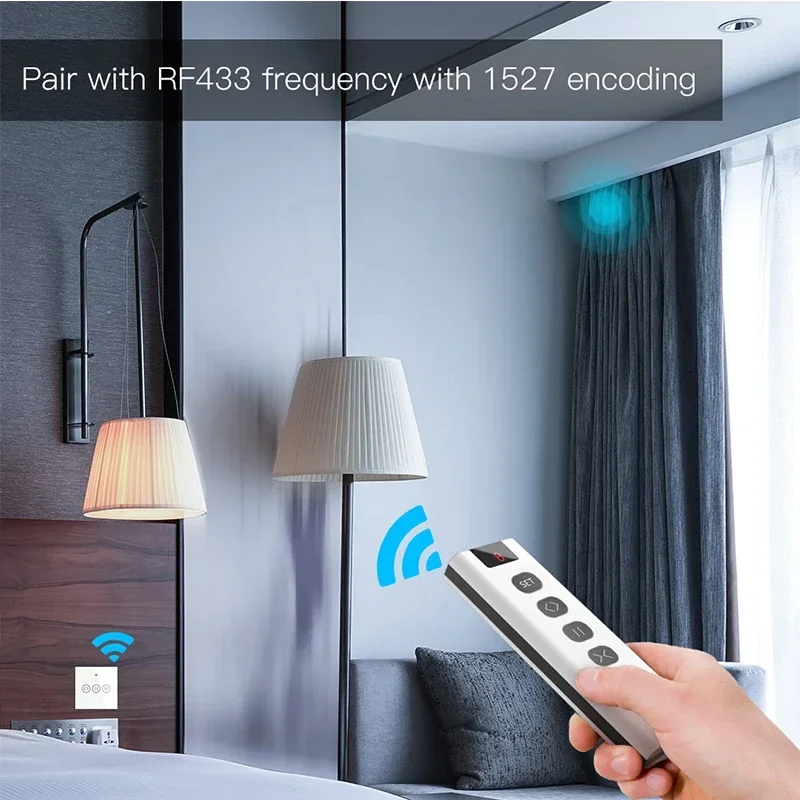 9 /1 Saluran RF433 Remote Cont - Smart Home Blinds ulasan dan harga