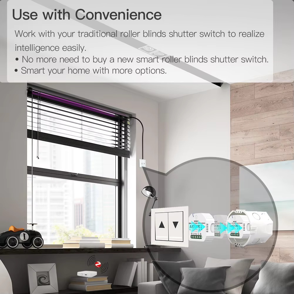 MOES ZigBee Modul Sakelar Tira - Smart Home Blinds ulasan dan harga