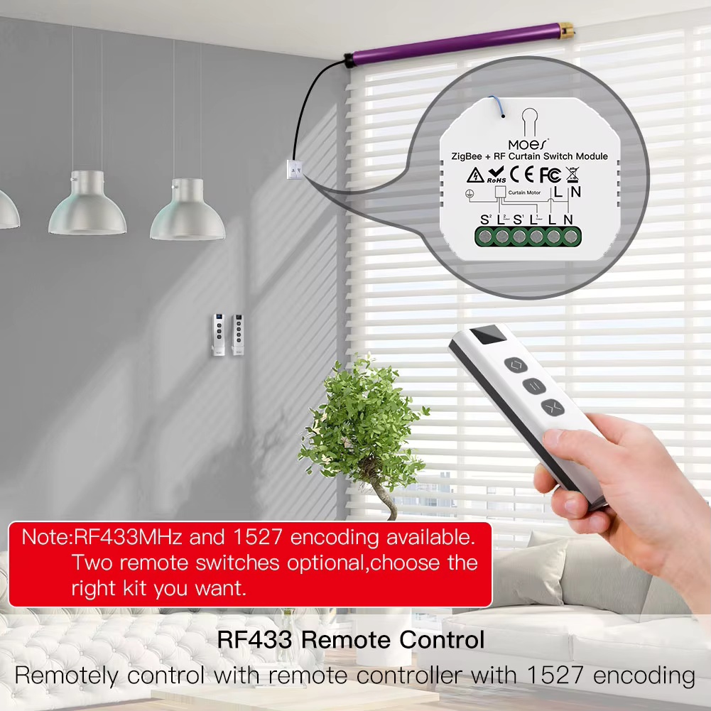 MOES ZigBee Modul Sakelar Tira - Smart Home Blinds ulasan dan harga