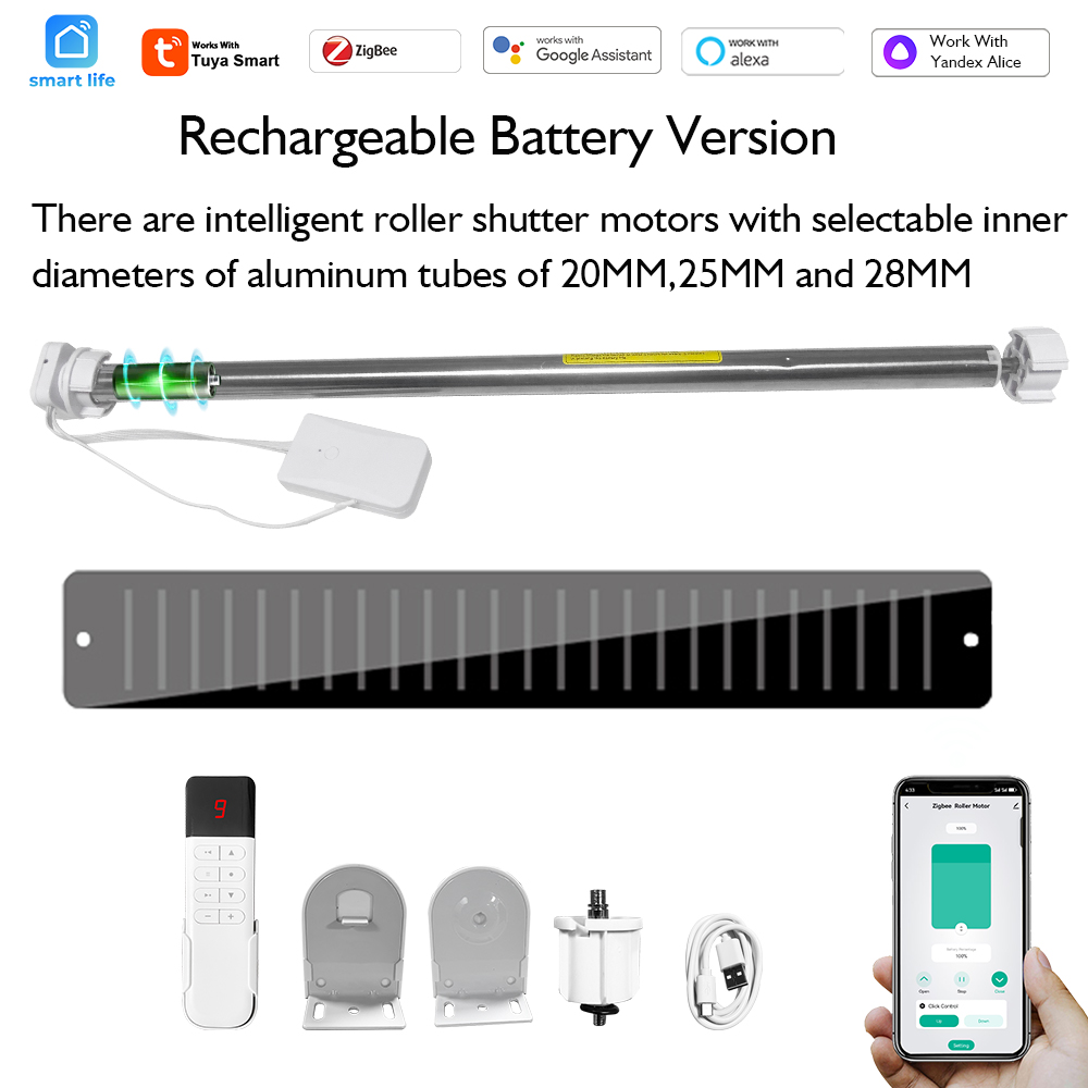 Tuya Zigbee Motor Tirai Gulung - Smart Home Blinds ulasan dan harga