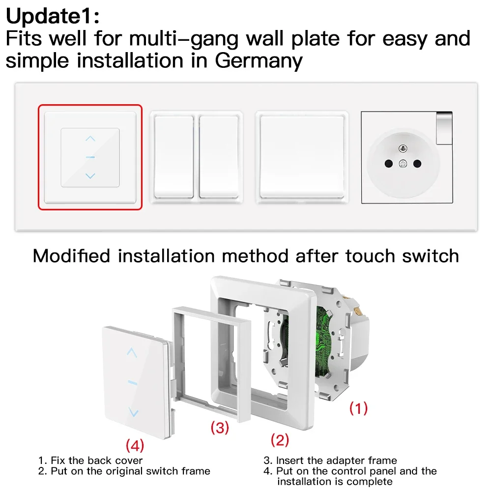 MOES Touch Design WiFi Smart C - Smart Home Blinds ulasan dan harga