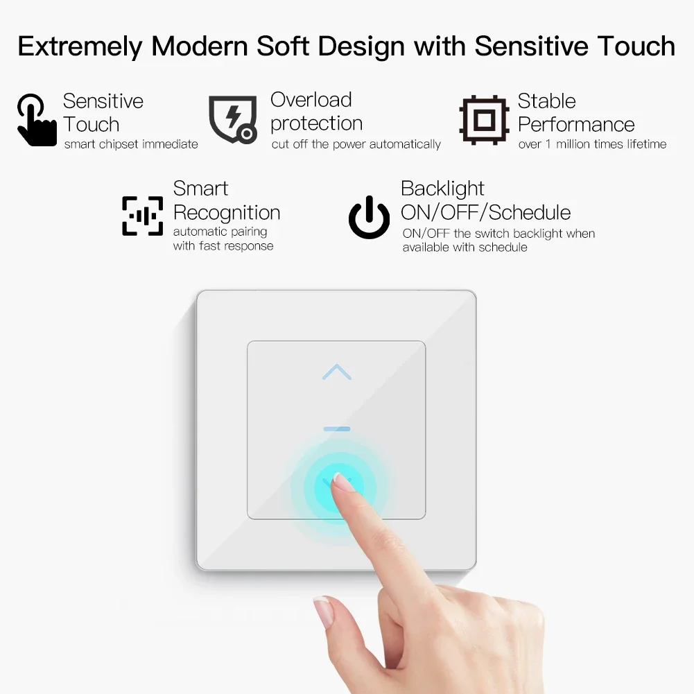 MOES Touch Design WiFi Smart C - Smart Home Blinds ulasan dan harga