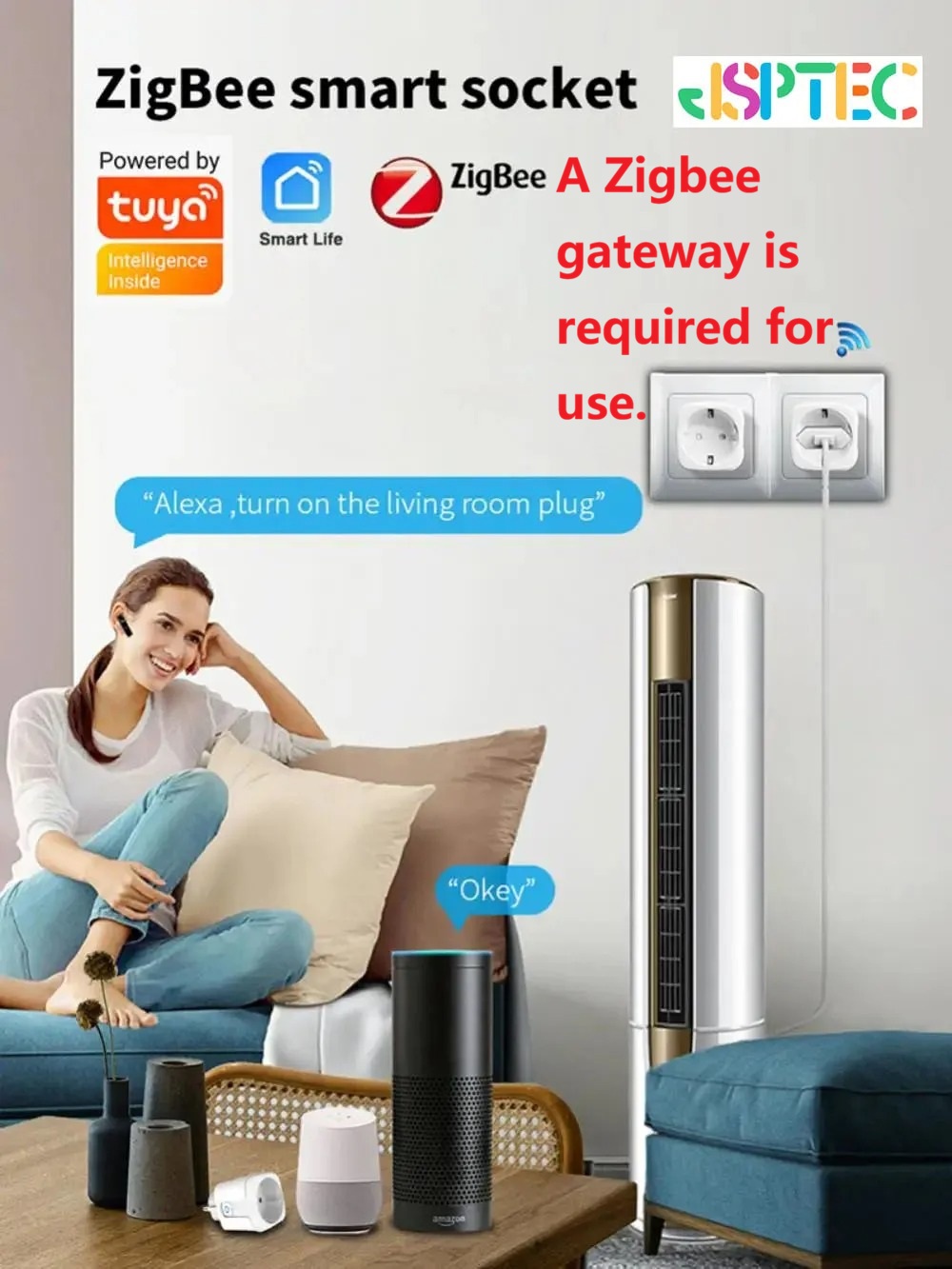 Tuya Smart Plug Zigbee EU 16A/ - Smart Home Energy Monitor ulasan dan harga
