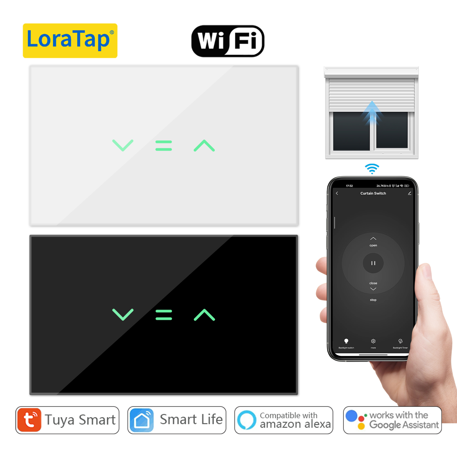 LoraTap US Curtain Blinds Roll - Smart Home Blinds ulasan dan harga