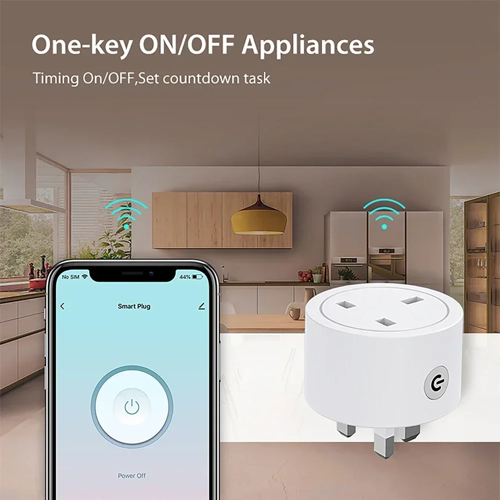 Zigbee Smart Plug 16A Soket UK - Smart Home Energy Monitor ulasan dan harga