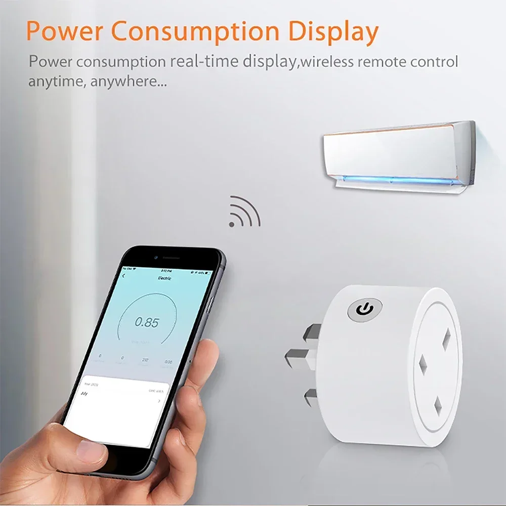 Zigbee Smart Plug 16A Soket UK - Smart Home Energy Monitor ulasan dan harga