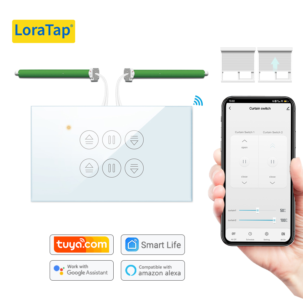 LoraTap Tuya Sakelar Tirai AS  - Smart Home Blinds ulasan dan harga