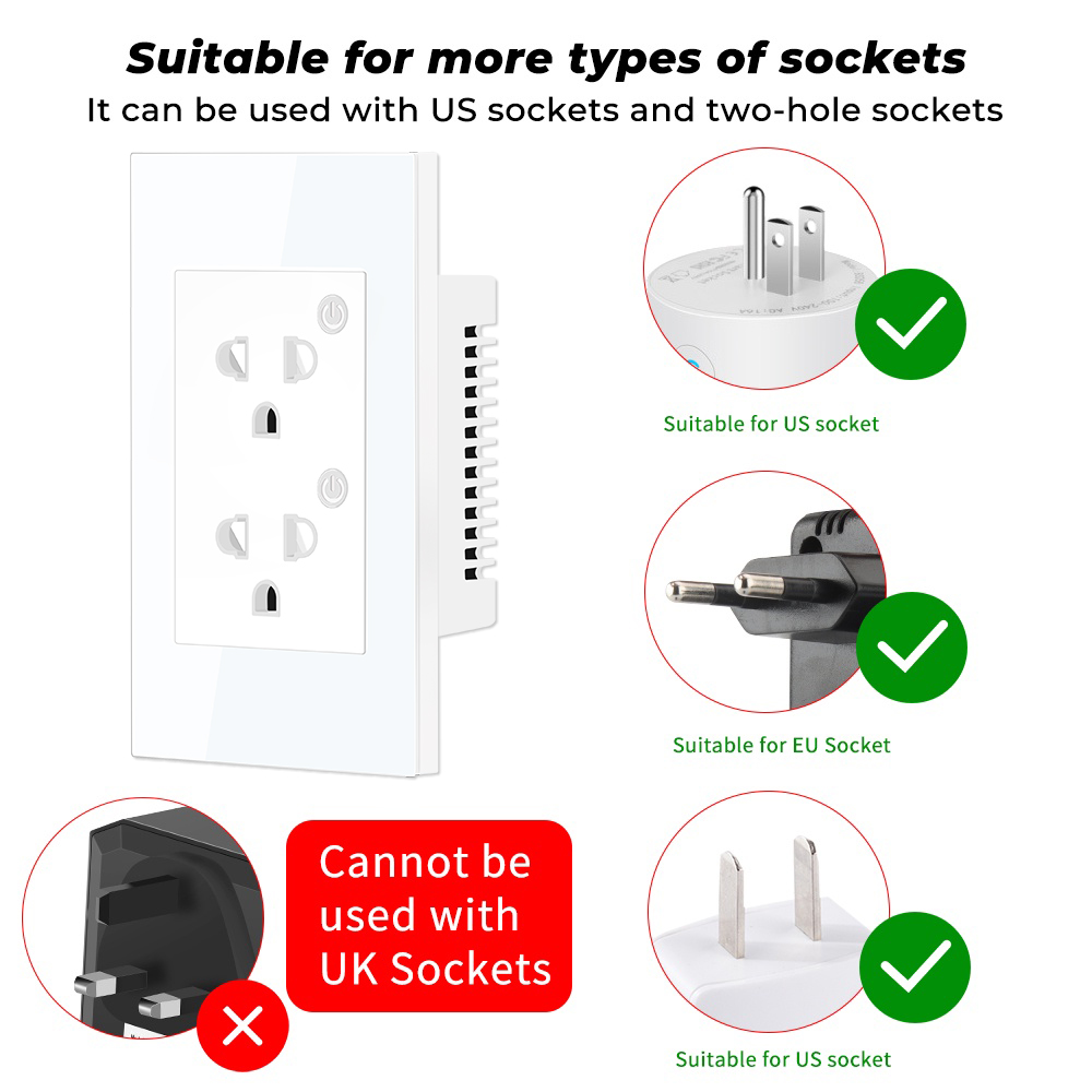 16A Tuya WiFi Bluetooth US EU  - Smart Home Energy Monitor ulasan dan harga