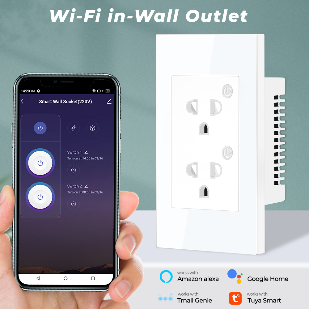 16A Tuya WiFi Bluetooth US EU  - Smart Home Energy Monitor ulasan dan harga
