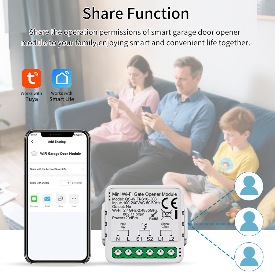 Pengontrol Pintu Garasi Tuya S - Smart Home Web ulasan dan harga
