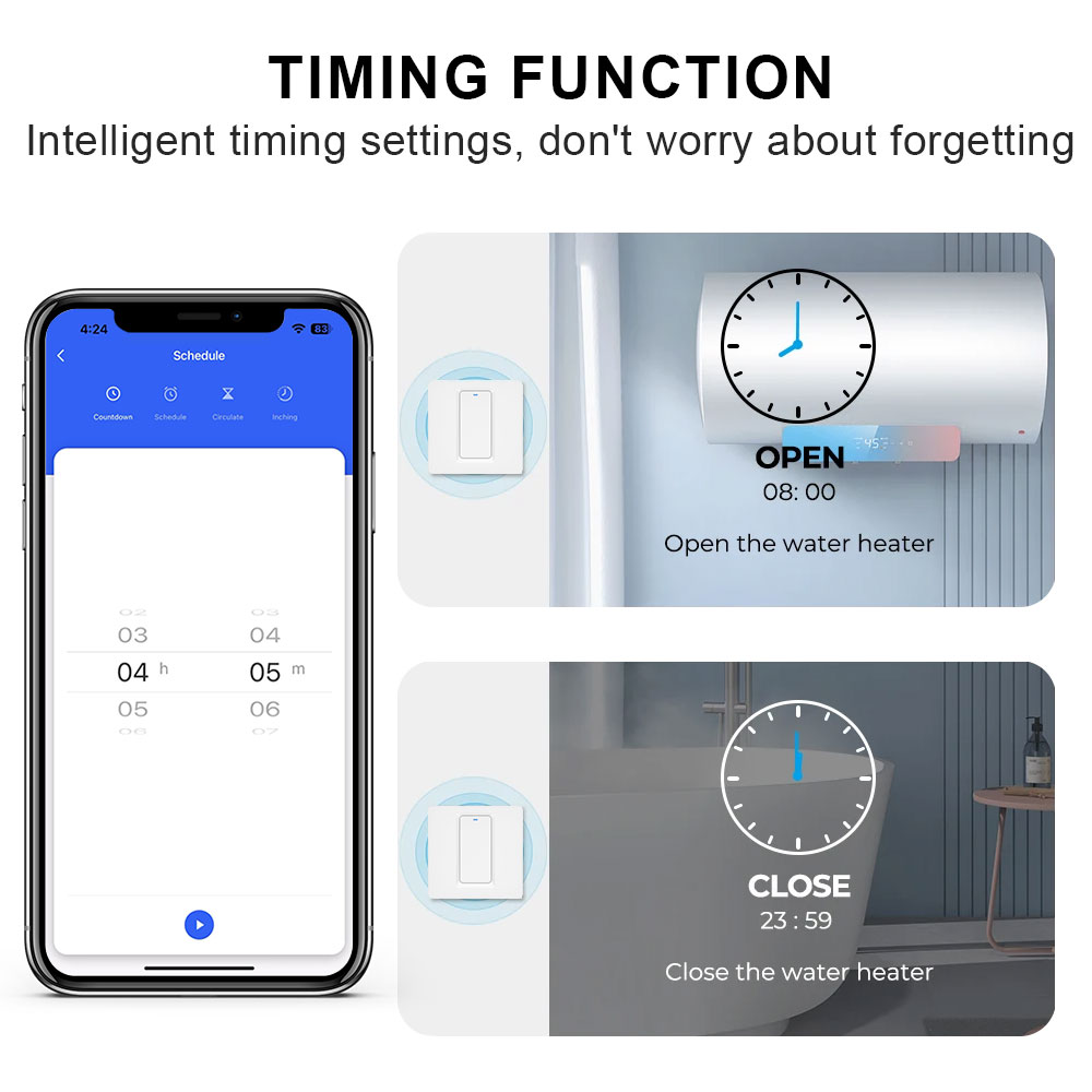 Sakelar Pemanas Air Pintar/Kon - Smart Home Integration ulasan dan harga