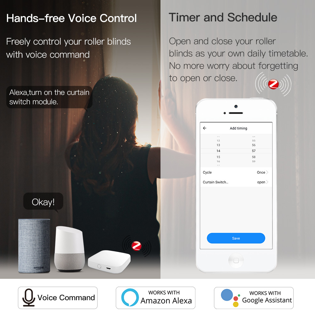 Modul Sakelar Tirai Pintar MOE - Smart Home Blinds ulasan dan harga