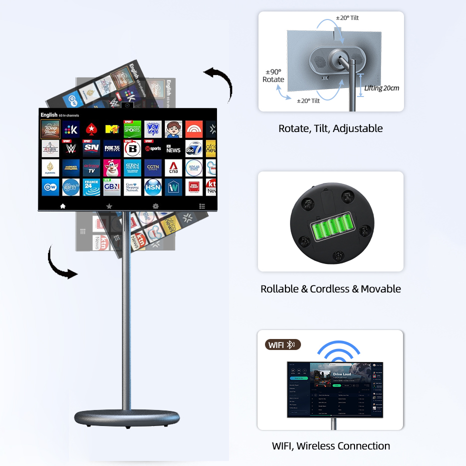 Layar TV Portabel Pintar LCD D - Smart Home Tv ulasan dan harga