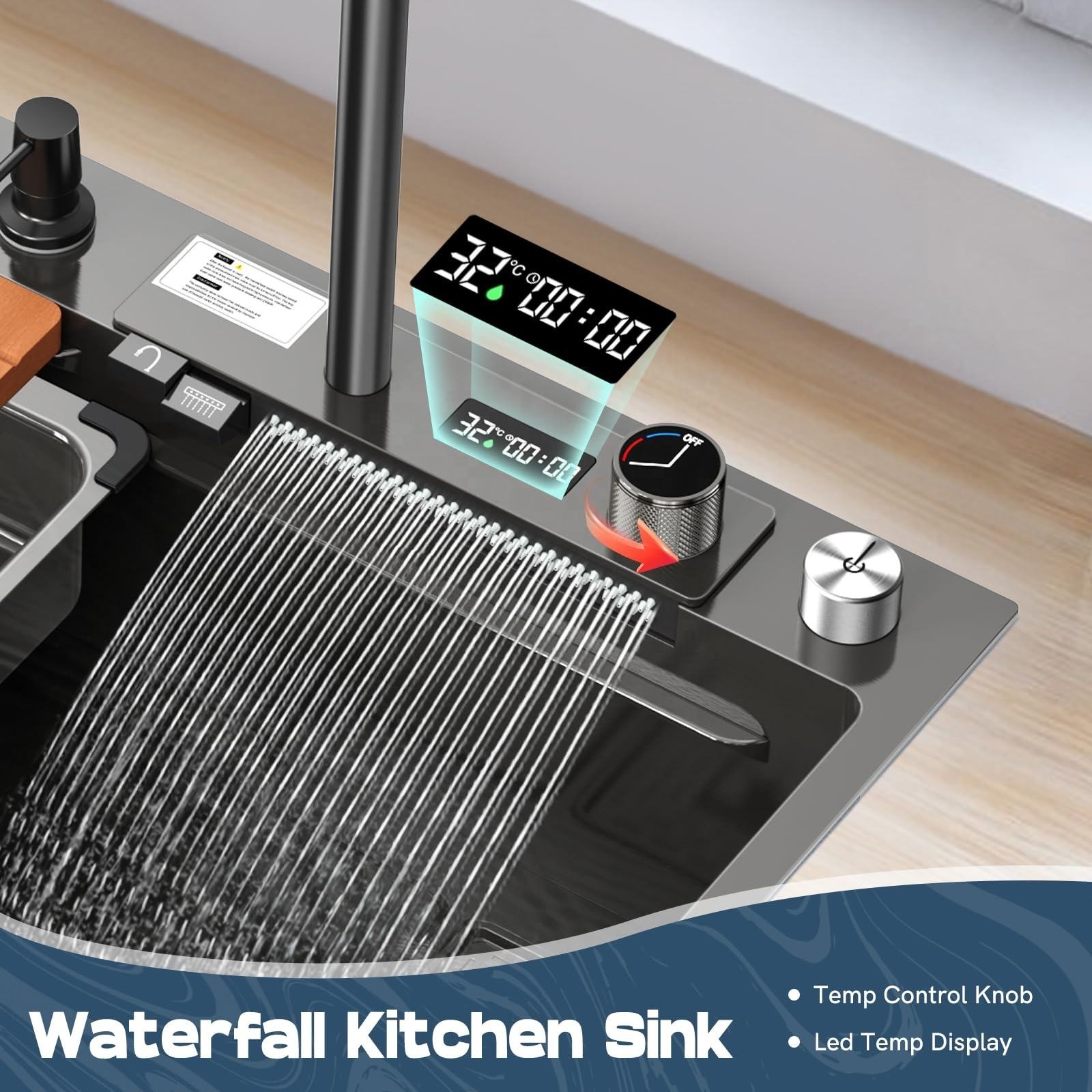Keran Dapur Digital Modern Pin - Smart Home Hotel ulasan dan harga