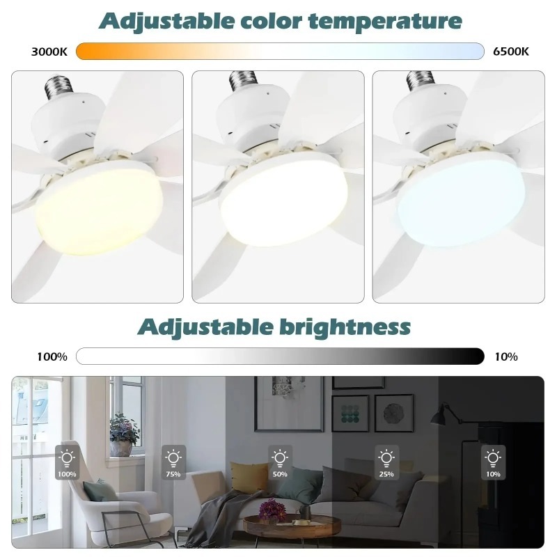 Kipas Angin Plafon 30W/40W den - Smart Ceiling Fan ulasan dan harga