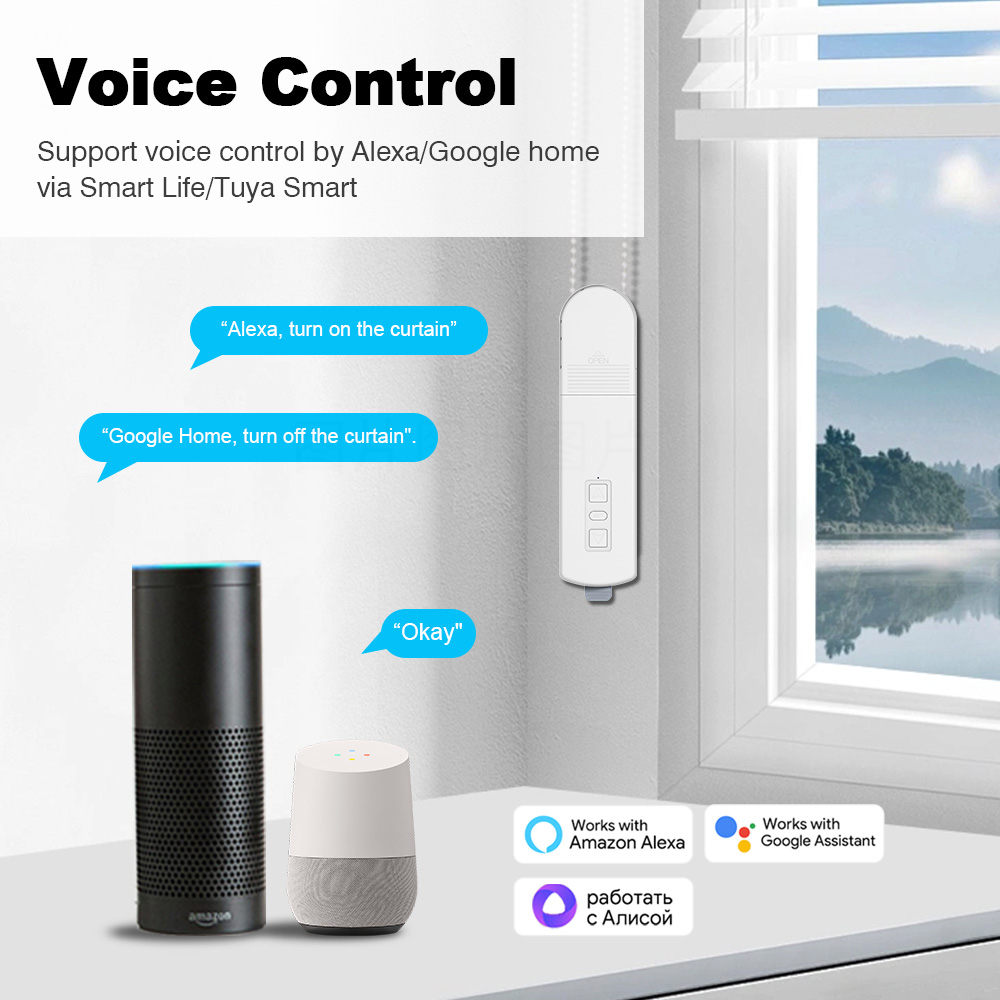 Bekerja dengan Tuya Zigbee Sma - Smart Home Blinds ulasan dan harga