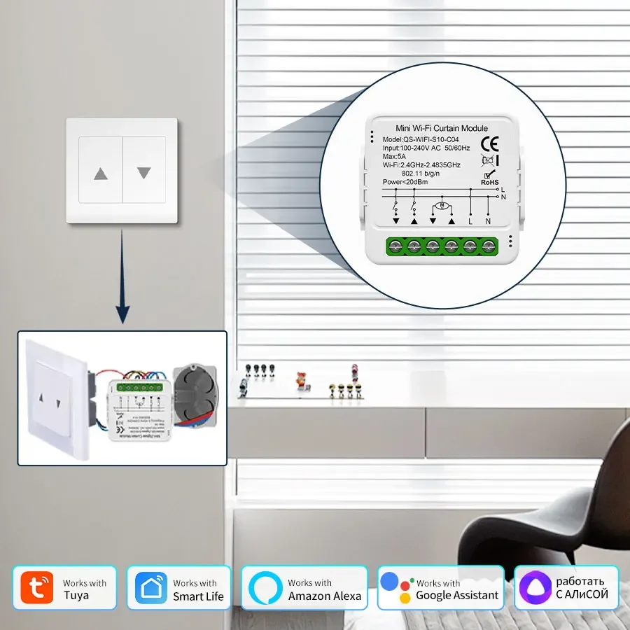 Tuya Smart ZigBee/WiFi Modul S - Smart Home Blinds ulasan dan harga