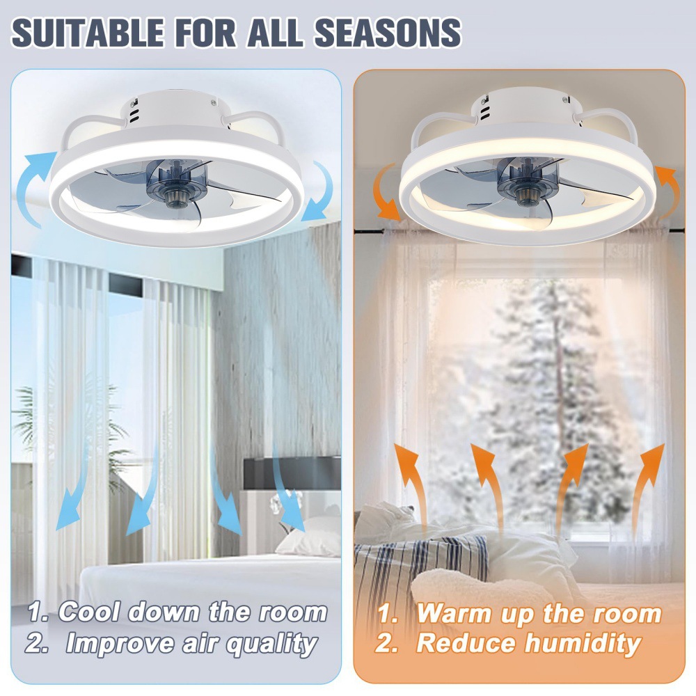 Lampu Kipas LED Modern dengan  - Smart Ceiling Fan ulasan dan harga