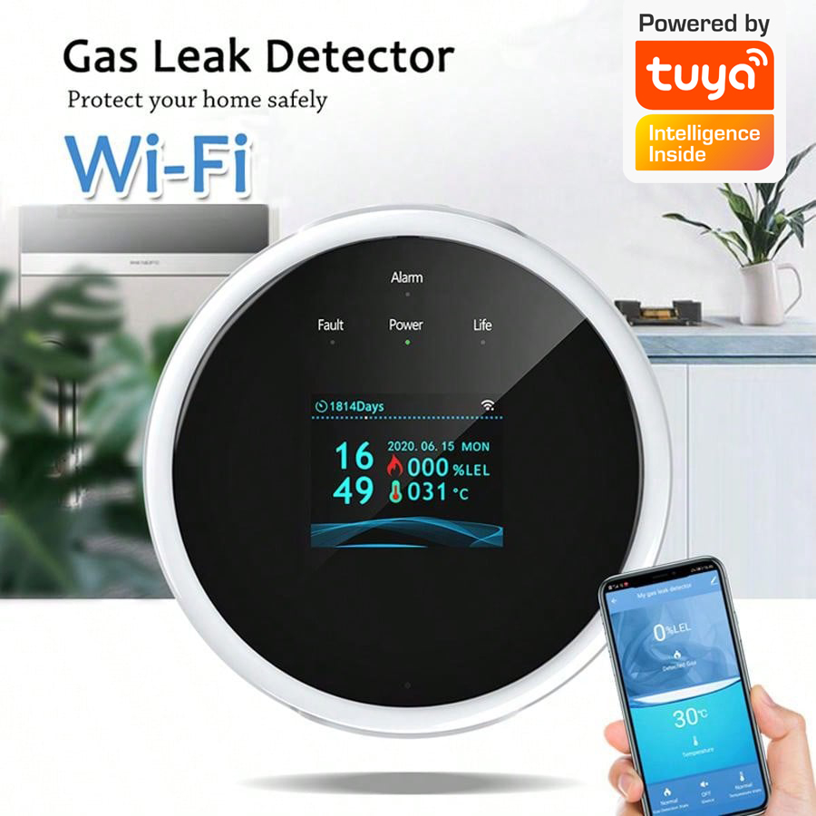 Sensor Alarm Gas WiFi 2.4G Det - Smart Home Web ulasan dan harga