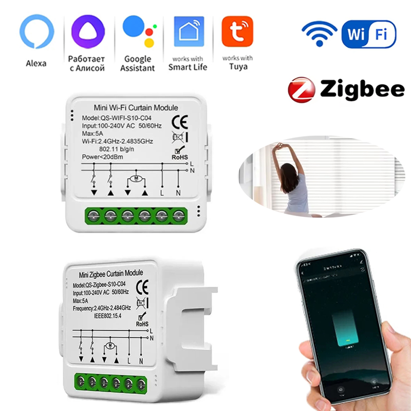 Tuya Smart ZigBee/WiFi Modul S - Smart Home Blinds ulasan dan harga