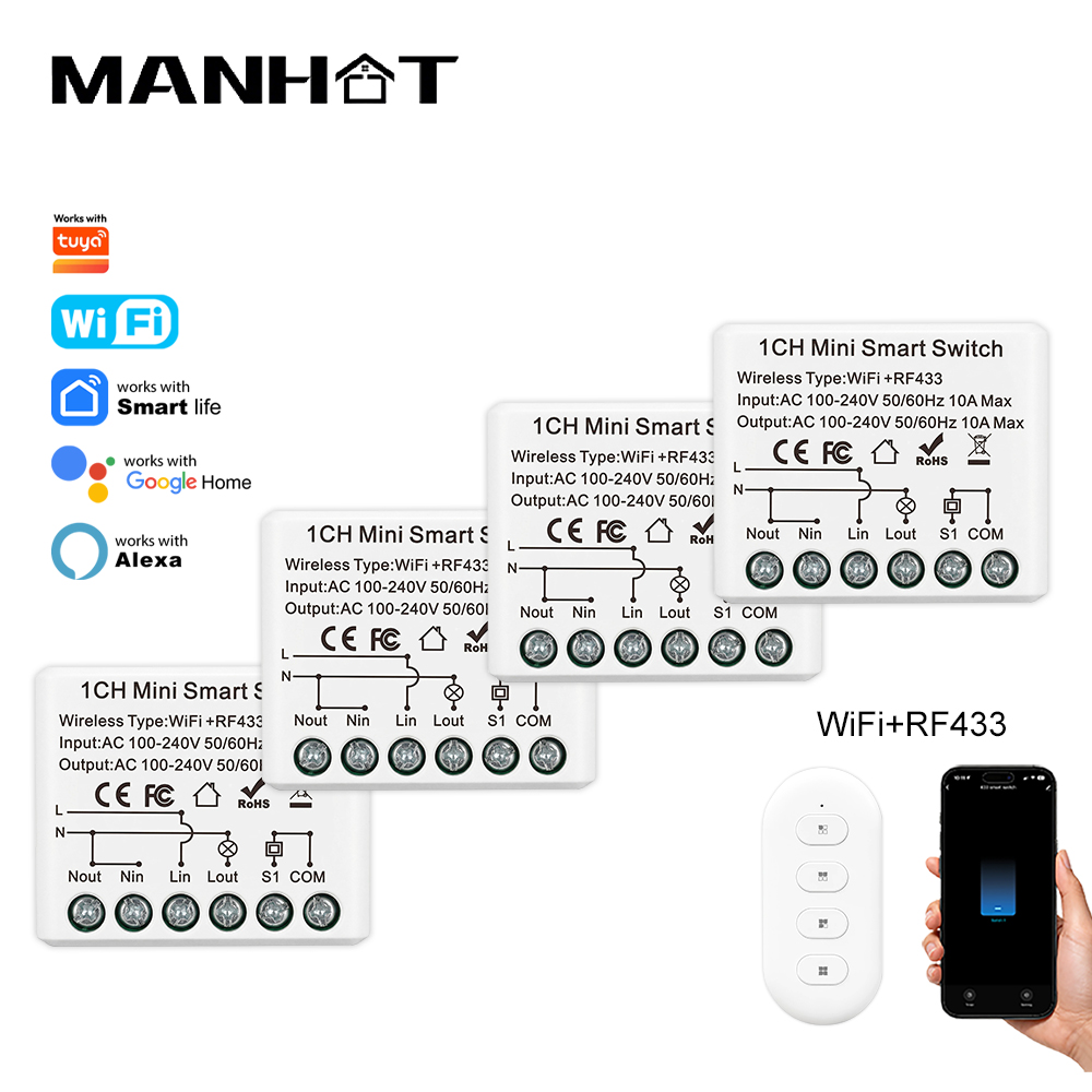 10A Mini WIFI Smart Switch RF4 - Smart Home Web ulasan dan harga