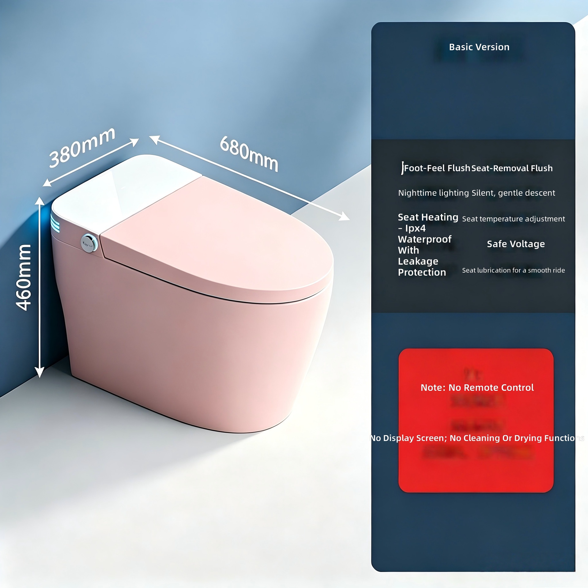 Toilet Pintar, Warna Pink, Oto - Smart Home Hotel ulasan dan harga