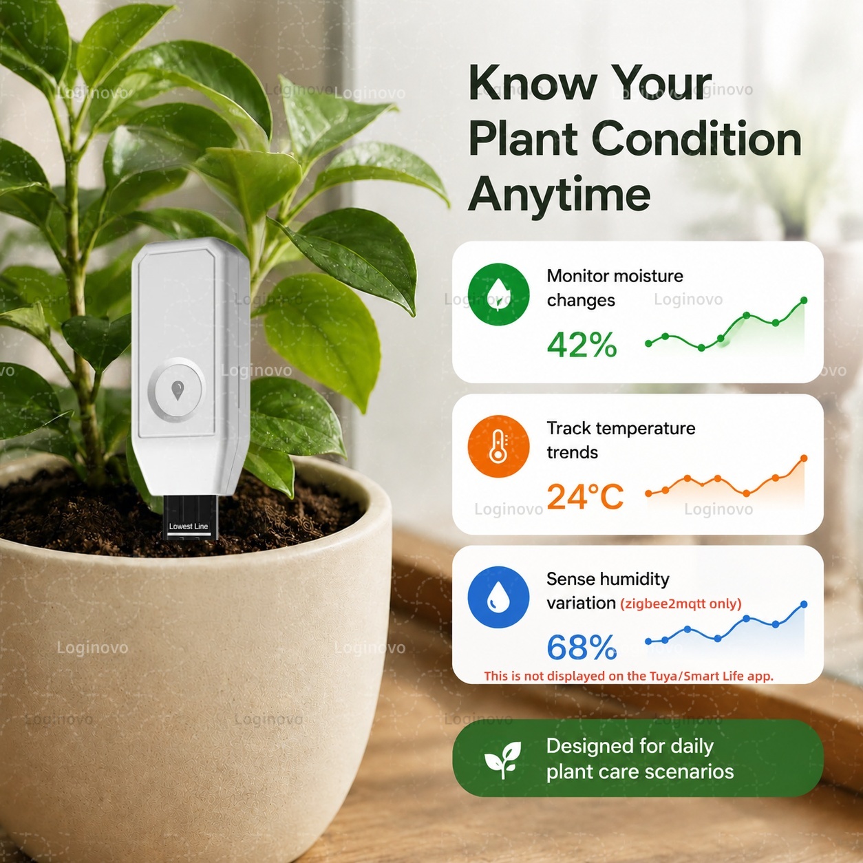 Tuya Zigbee Penguji Kelembapan - Smart Home Energy Monitor ulasan dan harga