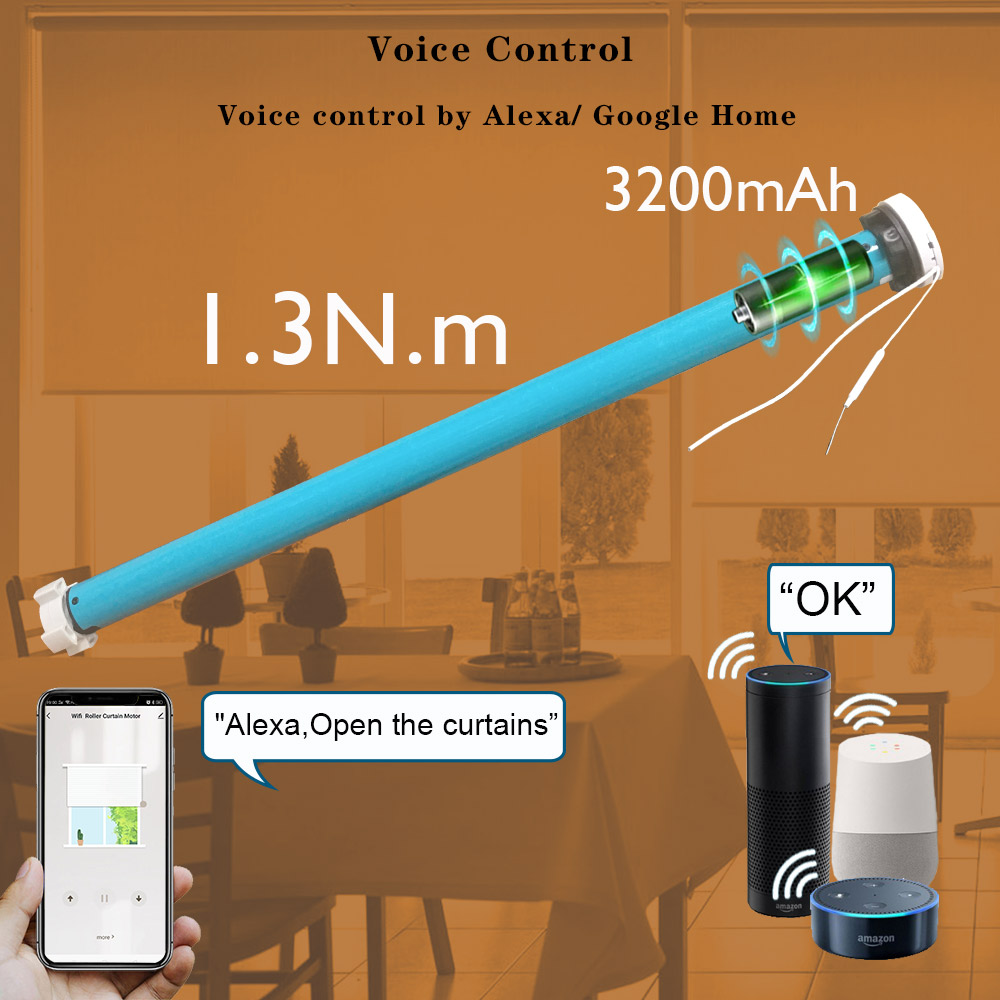 Boyarca Baterai 1,3N.m Tuya Zi - Smart Home Blinds ulasan dan harga