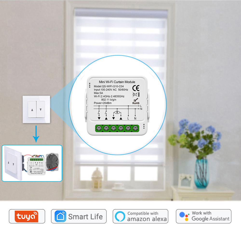 Tuya WiFi Zigbee Modul Sakelar - Smart Home Blinds ulasan dan harga