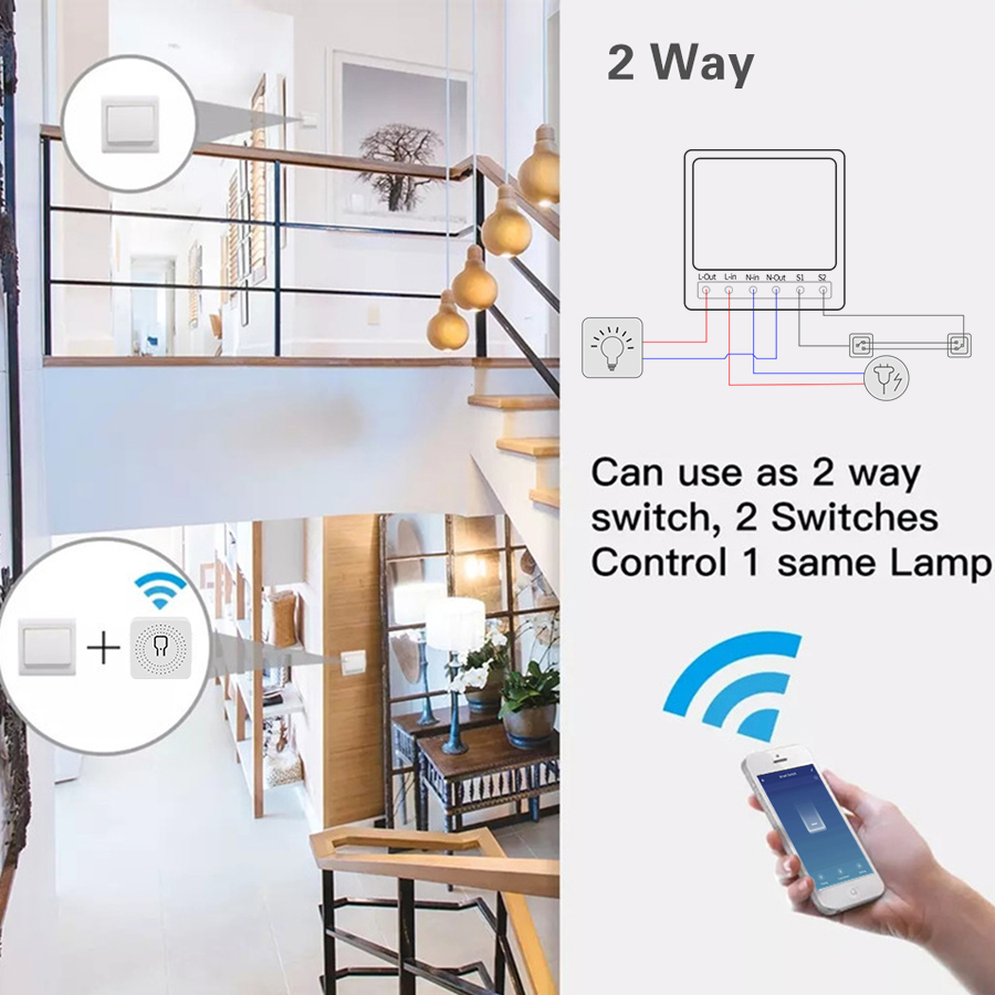 Sakelar Pintar Mini DIY 2 Arah - Smart Home Simple ulasan dan harga